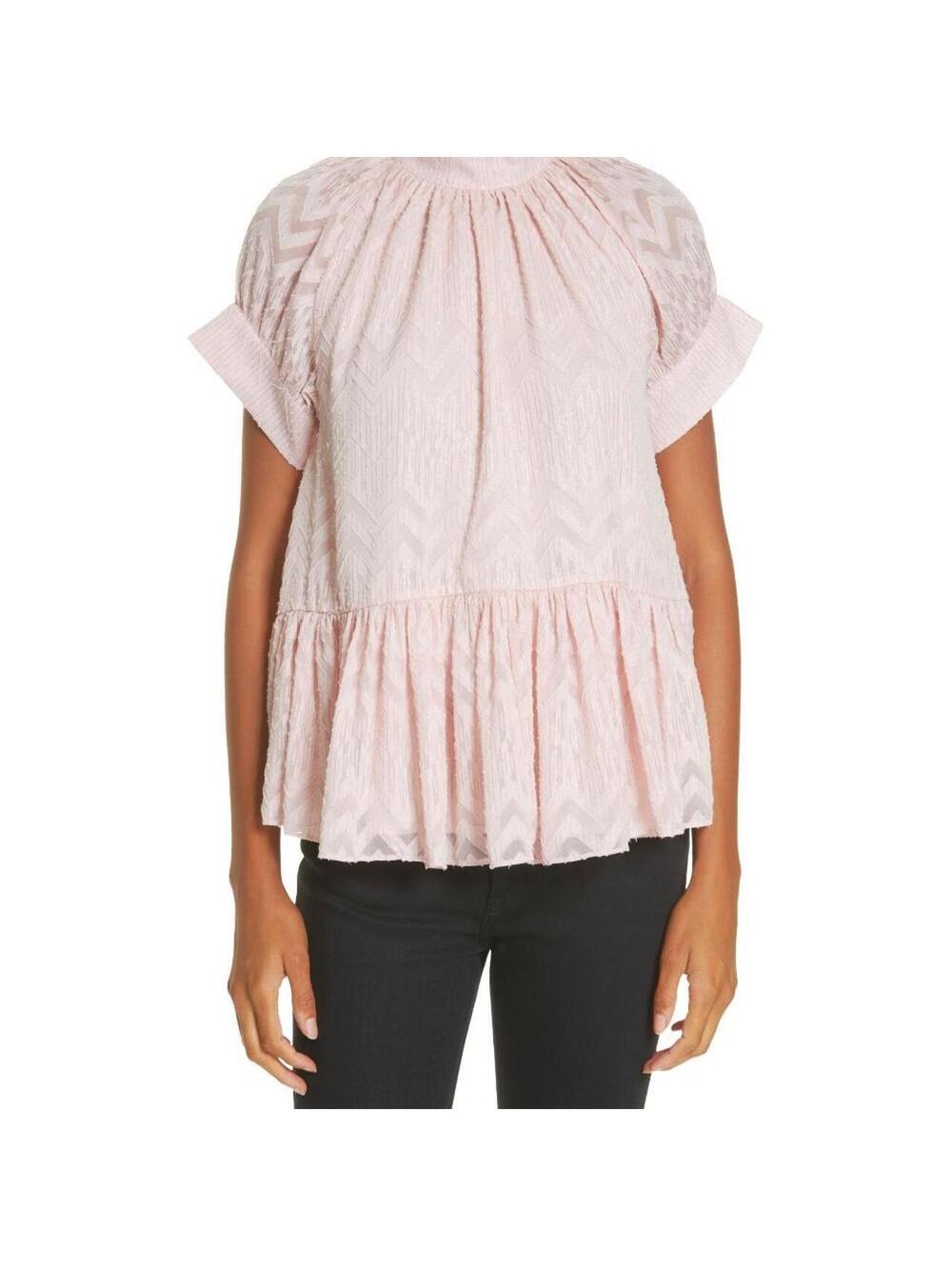 OPENING CEREMONY "Pink Salt" Drop Waist Blouse — Size XS